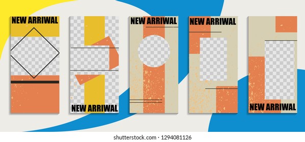 Editable trendy template for social networks. Vector illustration for social media