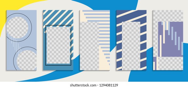 Editable trendy template for social networks. Vector illustration for social media