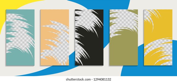 Editable trendy template for social networks. Vector illustration for social media