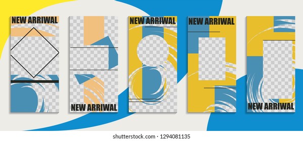 Editable trendy template for social networks. Vector illustration for social media