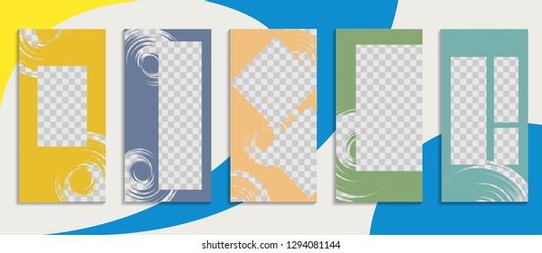 Editable trendy template for social networks. Vector illustration for social media