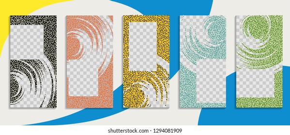 Editable trendy template for social networks. Vector illustration for social media.