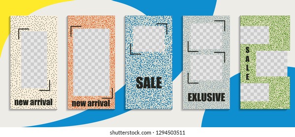 Editable trendy template for social networks. Vector illustration for social media