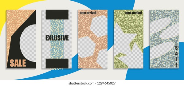 Editable trendy template for social networks. Vector illustration for social media