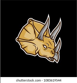 Editable triceratops vector for your logo