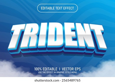 editable trident vector text effect with modern style design