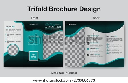 Editable Trifold Brochure Layout – Modern Vector Brochure Design for Corporate Marketing	