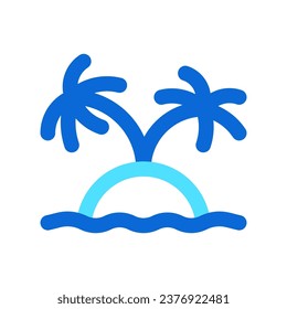Editable tropical island vector icon. Part of a big icon set family. Perfect for web and app interfaces, presentations, infographics, etc
