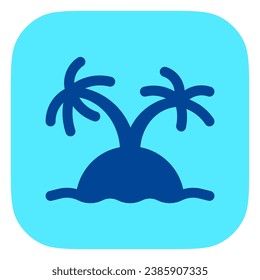 Editable tropical island vector icon. Part of a big icon set family. Perfect for web and app interfaces, presentations, infographics, etc