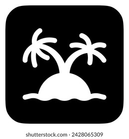 Editable tropical island vector icon. Part of a big icon set family. Perfect for web and app interfaces, presentations, infographics, etc