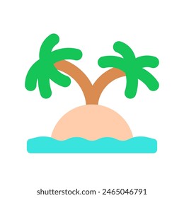 Editable tropical island vector icon. Part of a big icon set family. Perfect for web and app interfaces, presentations, infographics, etc