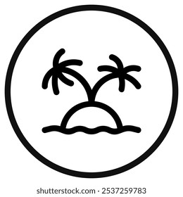 Editable tropical island vector icon. Part of a big icon set family. Perfect for web and app interfaces, presentations, infographics, etc