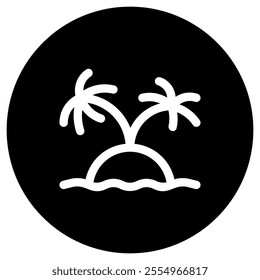Editable tropical island vector icon. Part of a big icon set family. Perfect for web and app interfaces, presentations, infographics, etc