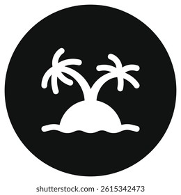 Editable tropical island vector icon. Part of a big icon set family. Perfect for web and app interfaces, presentations, infographics, etc