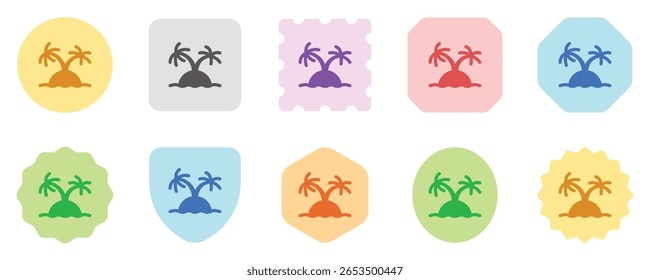 Editable tropical island vector icon. Part of a big icon set family. Perfect for web and app interfaces, presentations, infographics, etc