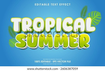 Editable Tropical Summer Text Effect