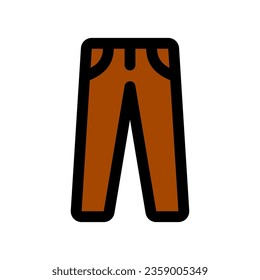 Bearbeitbare Hosen, Vektorsymbol. Kleidung, Mode, Bekleidung. Teil einer großen Icon-Set-Familie. Perfekt für Web- und App-Schnittstellen, Präsentationen, Infografiken usw.