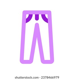 Icono de vector de pantalones editable. Ropa, moda, vestimenta. Parte de una familia de iconos grandes. Perfecto para interfaces web y de aplicaciones, presentaciones, infografías, etc