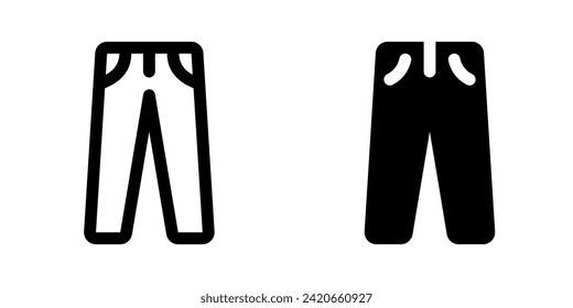 Editable trousers vector icon. Clothing, fashion, apparel. Part of a big icon set family. Perfect for web and app interfaces, presentations, infographics, etc