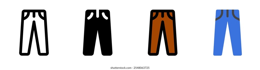 Editable trousers vector icon. Clothing, fashion, apparel. Part of a big icon set family. Perfect for web and app interfaces, presentations, infographics, etc