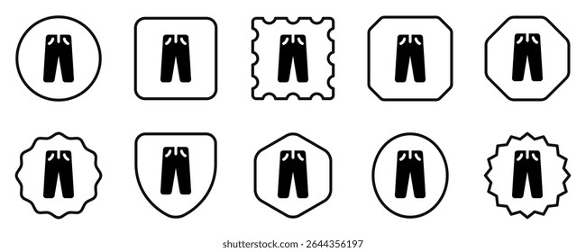 Editable trousers vector icon. Clothing, fashion, apparel. Part of a big icon set family. Perfect for web and app interfaces, presentations, infographics, etc