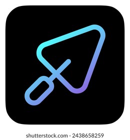 Pala editable, pala, icono de vector de cemento. Construcción, herramientas, industria. Parte de una gran familia de iconos. Perfecto para interfaces web y aplicaciones, presentaciones, infografías, etc
