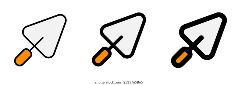 Editable trowel, shovel, cement vector icon. Construction, tools, industry. Part of a big icon set family. Perfect for web and app interfaces, presentations, infographics, etc
