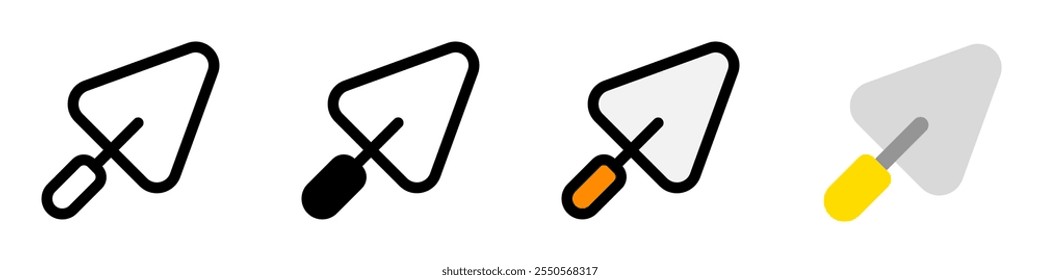 Editable trowel, shovel, cement vector icon. Construction, tools, industry. Part of a big icon set family. Perfect for web and app interfaces, presentations, infographics, etc