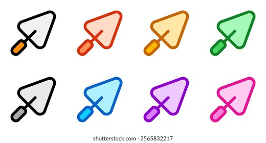 Editable trowel, shovel, cement vector icon. Construction, tools, industry. Part of a big icon set family. Perfect for web and app interfaces, presentations, infographics, etc