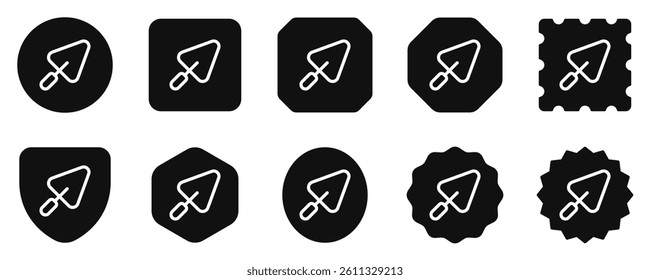 Editable trowel, shovel, cement vector icon. Construction, tools, industry. Part of a big icon set family. Perfect for web and app interfaces, presentations, infographics, etc