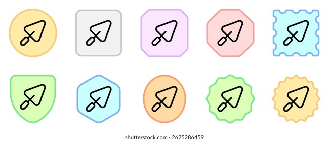 Editable trowel, shovel, cement vector icon. Construction, tools, industry. Part of a big icon set family. Perfect for web and app interfaces, presentations, infographics, etc
