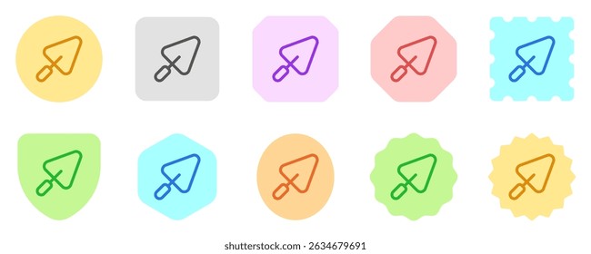 Editable trowel, shovel, cement vector icon. Construction, tools, industry. Part of a big icon set family. Perfect for web and app interfaces, presentations, infographics, etc