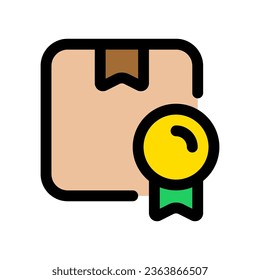 Editable trust badge, package insurance vector icon. Shipping, delivery, e-commerce, logistics. Part of a big icon set family. Perfect for web and app interfaces, presentations, infographics, etc