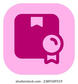 Editable trust badge, package insurance vector icon. Shipping, delivery, e-commerce, logistics. Part of a big icon set family. Perfect for web and app interfaces, presentations, infographics, etc