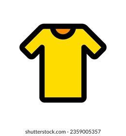 Icono de vector de camiseta editable. Ropa, moda, vestimenta. Parte de una familia de iconos grandes. Perfecto para interfaces web y de aplicaciones, presentaciones, infografías, etc