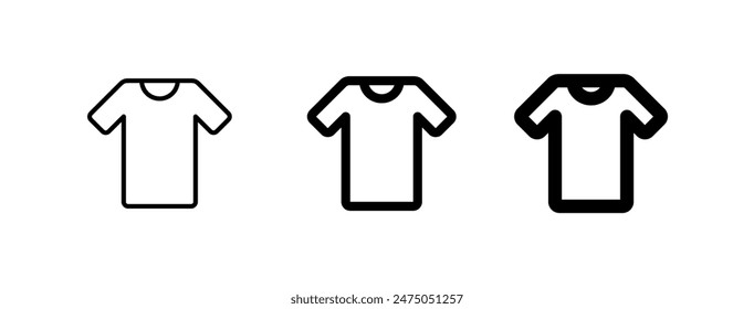 Editable t-shirt vector icon. Clothing, fashion, apparel. Part of a big icon set family. Perfect for web and app interfaces, presentations, infographics, etc