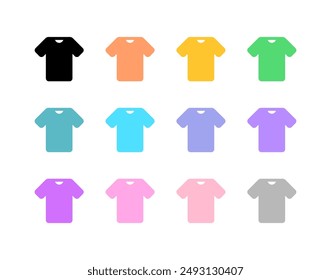 Icono de Vector de camiseta editable. Ropa, moda, ropa. Parte de una gran familia de iconos. Perfecto para interfaces de Web y App, presentaciones, infografías, etc