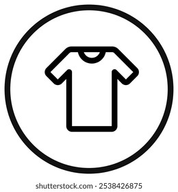 Icono de Vector de camiseta editable. Ropa, moda, ropa. Parte de una gran familia de iconos. Perfecto para interfaces de Web y App, presentaciones, infografías, etc