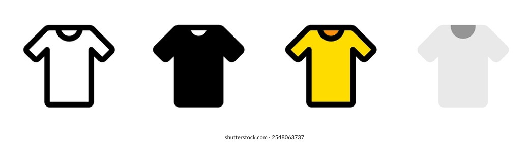 Icono de Vector de camiseta editable. Ropa, moda, ropa. Parte de una gran familia de iconos. Perfecto para interfaces de Web y App, presentaciones, infografías, etc