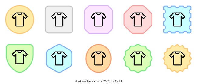 Editable t-shirt vector icon. Clothing, fashion, apparel. Part of a big icon set family. Perfect for web and app interfaces, presentations, infographics, etc