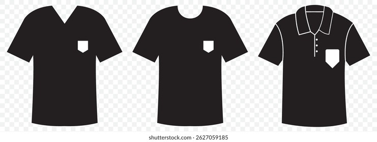 Editable t-shirt vector icon. Clothing, fashion, apparel. Part of a big icon set family. Perfect for web and app interfaces, presentations, infographics on Transparent Background. EPS 10.