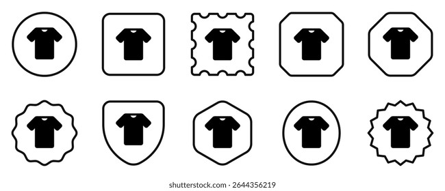 Editable t-shirt vector icon. Clothing, fashion, apparel. Part of a big icon set family. Perfect for web and app interfaces, presentations, infographics, etc