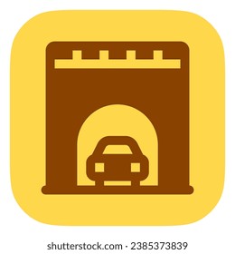 Icono de vector de túnel modificable. Parte de una familia de iconos grandes. Perfecto para interfaces web y de aplicaciones, presentaciones, infografías, etc