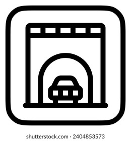 Icono de vector de túnel modificable. Parte de una familia de iconos grandes. Perfecto para interfaces web y de aplicaciones, presentaciones, infografías, etc