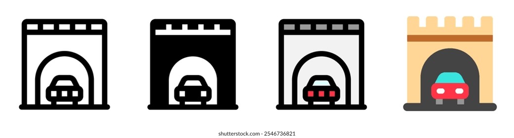Editable tunnel vector icon. Part of a big icon set family. Perfect for web and app interfaces, presentations, infographics, etc