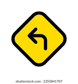 Editable turn left vector icon. Map, location, navigation. Part of a big icon set family. Perfect for web and app interfaces, presentations, infographics, etc