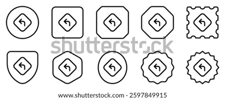 Editable turn left vector icon. Map, location, navigation. Part of a big icon set family. Perfect for web and app interfaces, presentations, infographics, etc