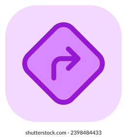 Editable turn right vector icon. Map, location, navigation. Part of a big icon set family. Perfect for web and app interfaces, presentations, infographics, etc