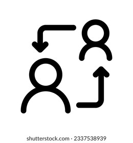 Editable turnover, exchange, substitue, replace, switch, users, accounts vector icon. Work, job. Part of a big icon set family. Perfect for web and app interfaces, presentations, infographics, etc