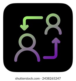 Editable turnover, exchange, substitue, replace, switch, users, accounts vector icon. Work, job. Part of a big icon set family. Perfect for web and app interfaces, presentations, infographics, etc